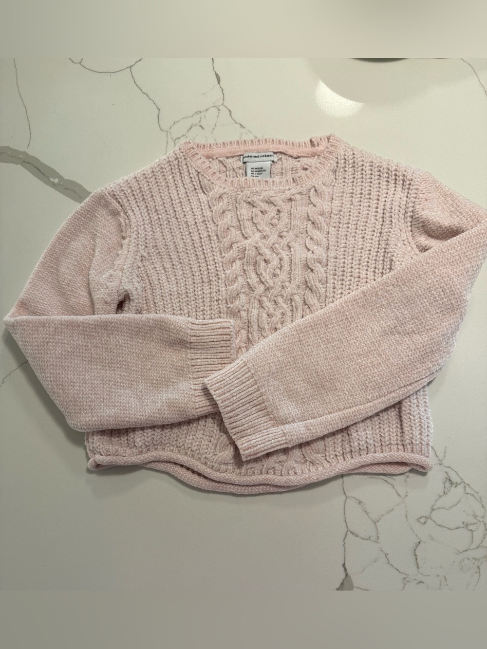 Cupcakes and Cashmere size Girls 7/8 Light Pink Sweater